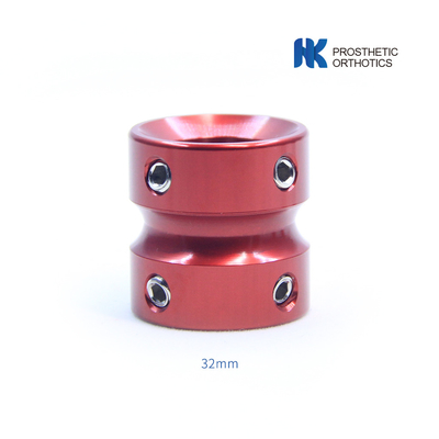 Adattatore a doppia testa di protesi pediatrica in alluminio certificato CE Lunghezza 32 mm